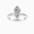Auriya 14K Gold Lab Grown Diamond Marquise Petite Vintage Milgrain Engagement Ring 1.15 5.15Ct. Tw. F G Vs