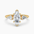 Auriya 14K Gold Lab Grown Diamond Marquise Three Stone Kite Cut Engagement Ring 1.50 5.50Ct. Tw. F G Vs