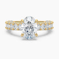 Auriya 14K Gold Lab Grown Diamond Oval Adorned Crescent Engagement Ring 3.19 7.19Ct. Tw. F G Vs