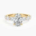 Auriya 14K Gold Lab Grown Diamond Oval Adorned East West Oval Crescent Engagement Ring 2.05 6.05Ct. Tw. F G Vs