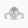 Auriya 14K Gold Lab Grown Diamond Oval Braided Halo Engagement Ring 1.35 5.35Ct. Tw. F G Vs
