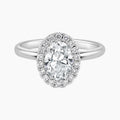 Auriya 14K Gold Lab Grown Diamond Oval Classic Halo With Hidden Accents Engagement Ring 1.39 5.39Ct. Tw. F G Vs