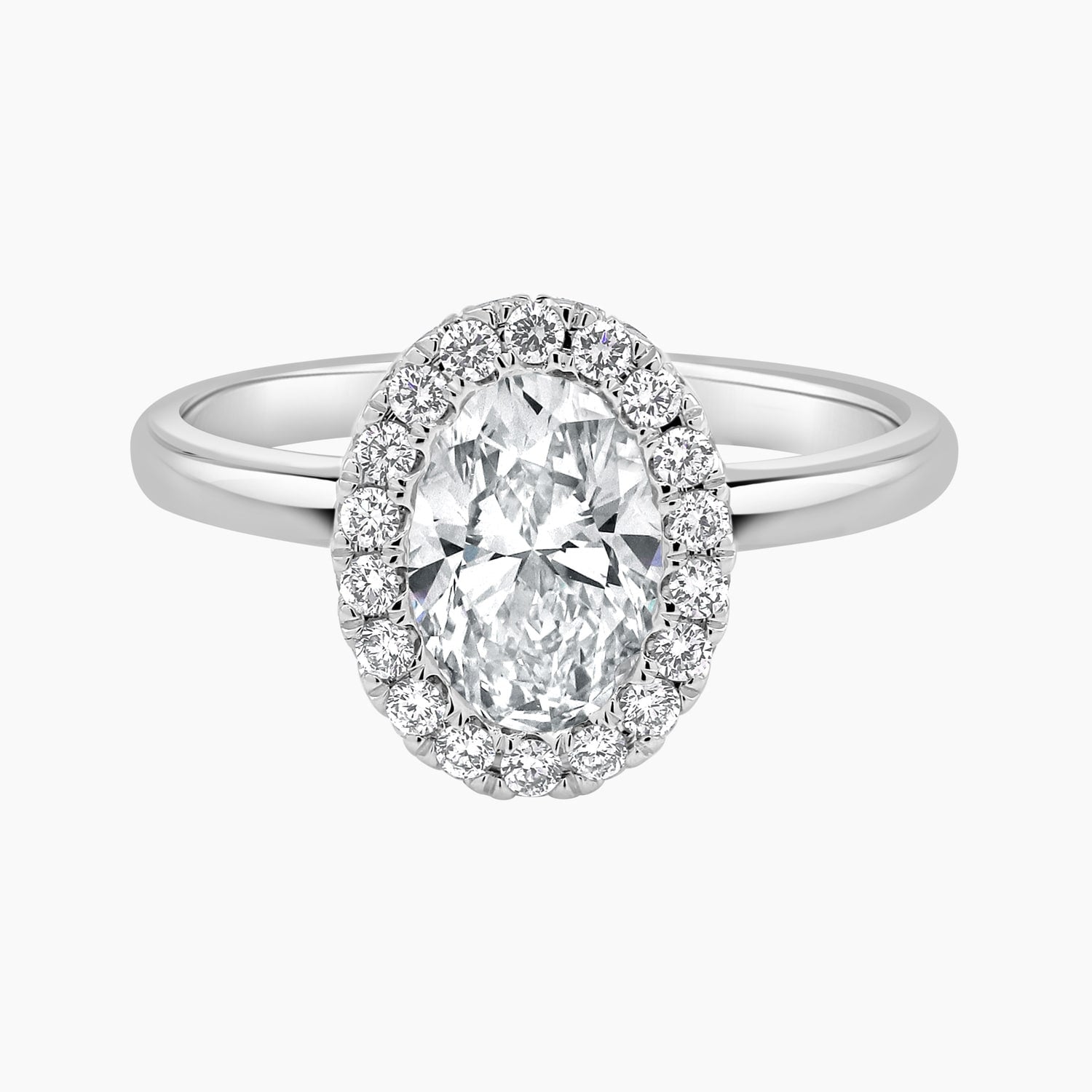 Auriya 14K Gold Lab Grown Diamond Oval Classic Halo With Hidden Accents Engagement Ring 1.39 5.39Ct. Tw. F G Vs