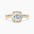 Auriya 14K Gold Lab Grown Diamond Oval East West Large Loop Solitaire Engagement Ring 1.00 5.00Ct. Tw. F G Vs
