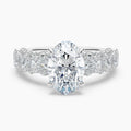 Auriya 14K Gold Lab Grown Diamond Oval Luxe Graduated Oval Engagement Ring 3.05 7.05Ct. Tw. F G Vs