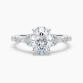 Auriya 14K Gold Lab Grown Diamond Oval Marquise Round Embrace Engagement Ring 1.19 5.19Ct. Tw. F G Vs