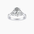 Auriya 14K Gold Lab Grown Diamond Oval Nature Inspired Split Shank Engagement Ring 1.24 5.24Ct. Tw. F G Vs