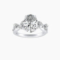 Auriya 14K Gold Lab Grown Diamond Oval Nature Inspired Twisted Vine Engagement Ring 1.30 5.30Ct. Tw. F G Vs
