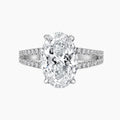 Auriya 14K Gold Lab Grown Diamond Oval Petite Split Shank Engagement Ring 1.50 5.50Ct. Tw. F G Vs