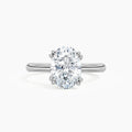 Auriya 14K Gold Lab Grown Diamond Oval Twisted Double Prong Solitaire Engagement Ring 1.00 5.00Ct. Tw. F G Vs