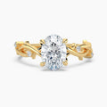 Auriya 14K Gold Lab Grown Diamond Oval Twisted Vine Engagement Ring 1.03 5.03Ct. Tw. F G Vs