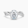 Auriya 14K Gold Lab Grown Diamond Oval Twisted Vine Loop Halo Engagement Ring 1.18 5.18Ct. Tw. F G Vs