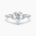 Auriya 14K Gold Lab Grown Diamond Pear Shape Marquise Round Embrace Engagement Ring 1.19 5.19Ct. Tw. F G Vs