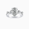 Auriya 14K Gold Lab Grown Diamond Pear Shape Nature Inspired Twisted Vine Engagement Ring 1.30 5.30Ct. Tw. F G Vs
