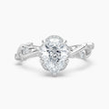 Auriya 14K Gold Lab Grown Diamond Pear Shape Twisted Vine Loop Halo Engagement Ring 1.18 5.18Ct. Tw. F G Vs