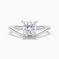Auriya 14K Gold Lab Grown Diamond Princess Cut Curved Solitaire Engagement Ring 1.00 5.00Ct. Tw. F G Vs