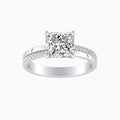 Auriya 14K Gold Lab Grown Diamond Princess Cut Inverted Double Row Engagement Ring 1.12 5.12Ct. Tw. F G Vs