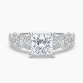 Auriya 14K Gold Lab Grown Diamond Princess Cut Luxe Graduated Oval Engagement Ring 3.05 7.05Ct. Tw. F G Vs