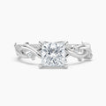 Auriya 14K Gold Lab Grown Diamond Princess Cut Twisted Vine Engagement Ring 1.03 5.03Ct. Tw. F G Vs