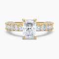 Auriya 14K Gold Lab Grown Diamond Radiant Cut Adorned Crescent Engagement Ring 3.19 7.19Ct. Tw. F G Vs