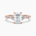Auriya 14K Gold Lab Grown Diamond Radiant Cut Marquise Round Embrace Engagement Ring 1.19 5.19Ct. Tw. F G Vs