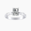 Auriya 14K Gold Lab Grown Diamond Radiant Cut Twisted Solitaire Engagement Ring 1.00 5.00Ct. Tw. F G Vs