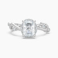 Auriya 14K Gold Lab Grown Diamond Radiant Cut Twisted Vine Loop Halo Engagement Ring 1.18 5.18Ct. Tw. F G Vs