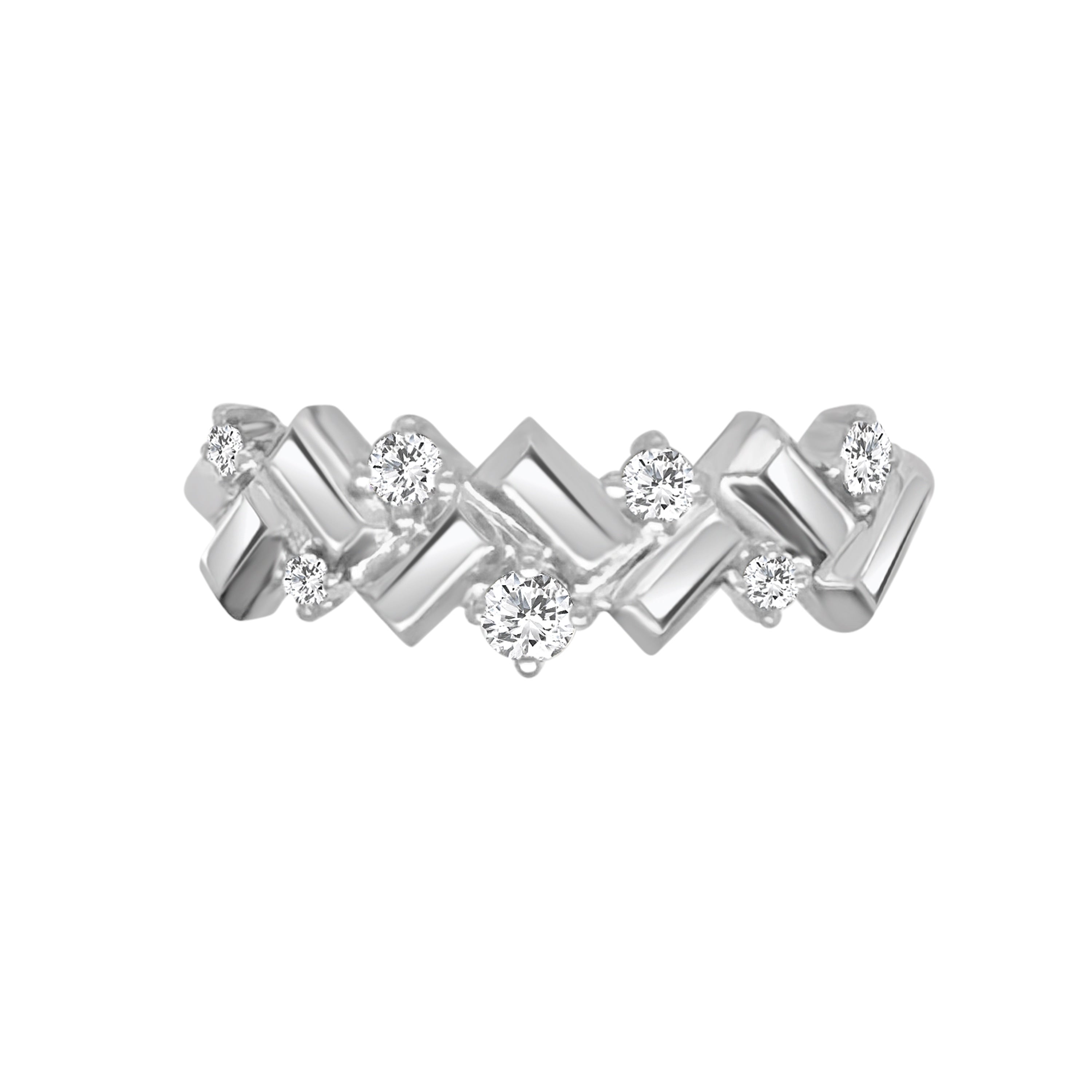 Auriya 14K Gold Lab Grown Round Diamond Braided Band 0.14 Ct. Tw. F G Vs