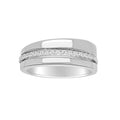 Auriya 14K Gold Lab Grown Round Diamond Center Channel Wedding Band 0.18 Ct. Tw. F G Vs
