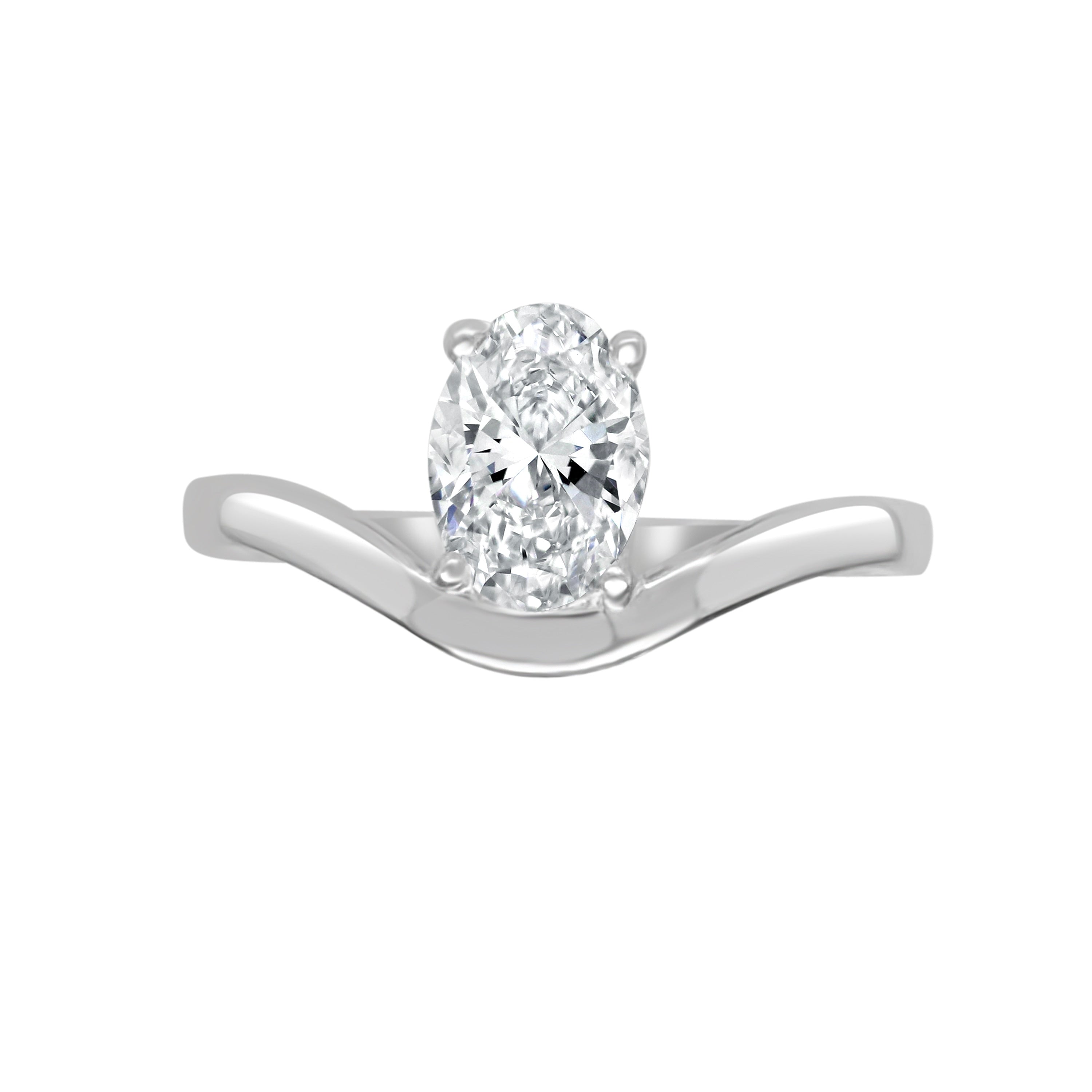 Auriya 14K Gold Lab Grown Diamond Ring 0.88Ctw Lab Grown Diamond
