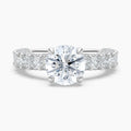 Auriya 14K Gold Lab Grown Diamond Round Adorned Crescent Engagement Ring 3.19 7.19Ct. Tw. F G Vs