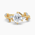 Auriya 14K Gold Lab Grown Diamond Round Bypass Vine Engagement Ring 1.37 5.37Ct. Tw. F G Vs