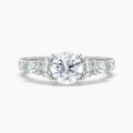 Auriya 14K Gold Lab Grown Diamond Round Five Stone Fancy Shaped Engagement Ring 1.93 5.93Ct. Tw. F G Vs