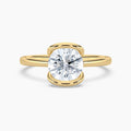 Auriya 14K Gold Lab Grown Diamond Round Large Loop Solitaire Engagement Ring 1.00 5.00Ct. Tw. F G Vs