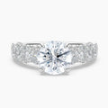 Auriya 14K Gold Lab Grown Diamond Round Luxe Graduated Oval Engagement Ring 3.05 7.05Ct. Tw. F G Vs