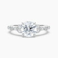 Auriya 14K Gold Lab Grown Diamond Round Marquise Round Embrace Engagement Ring 1.19 5.19Ct. Tw. F G Vs