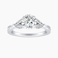 Auriya 14K Gold Lab Grown Diamond Round Nature Inspired Split Shank Engagement Ring 1.24 5.24Ct. Tw. F G Vs