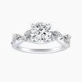 Auriya 14K Gold Lab Grown Diamond Round Nature Inspired Twisted Vine Engagement Ring 1.30 5.30Ct. Tw. F G Vs