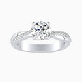 Auriya 14K Gold Lab Grown Diamond Round Near Eternity Twist Engagement Ring 1.19 5.19Ct. Tw. F G Vs