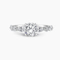 Auriya 14K Gold Lab Grown Diamond Round Single Shared Prong Engagement Ring 1.75 5.75Ct. Tw. F G Vs
