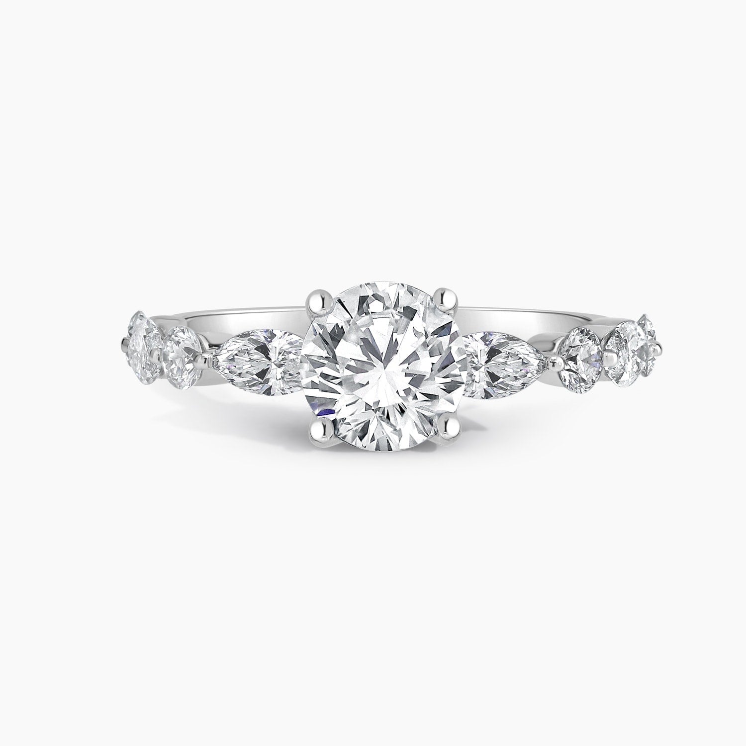 Auriya 14K Gold Lab Grown Diamond Round Single Shared Prong Engagement Ring 1.75 5.75Ct. Tw. F G Vs