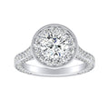 Auriya 14K Gold Lab Grown Diamond Round Three Sided Halo Engagement Ring 2.27 6.27Ct. Tw. F G Vs