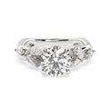 Auriya 14K Gold Lab Grown Diamond Round Twisted Marquise Vine Engagement Ring 1.36 5.36Ct. Tw. F G Vs