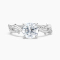 Auriya 14K Gold Lab Grown Diamond Round Twisted Vine Engagement Ring 1.03 5.03Ct. Tw. F G Vs