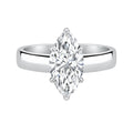 Auriya 14K Gold Marquise Lab Grown Diamond Cigar Band Engagement Ring 1.00 5.00Ct. Tw. F G Vs