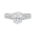 Auriya 14K Gold Oval Lab Grown Diamond Split Shank Engagement Ring 1.43 5.86Ct. Tw. F G Vs