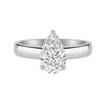 Auriya 14K Gold Pear Lab Grown Diamond Cigar Band Engagement Ring 1.00 5.00Ct. Tw. F G Vs