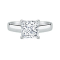 Auriya 14K Gold Princess Lab Grown Diamond Cigar Band Engagement Ring 1.00 5.00Ct. Tw. F G Vs
