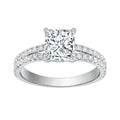 Auriya 14K Gold Princess Lab Grown Diamond Split Shank Engagement Ring 1.43 5.86Ct. Tw. F G Vs