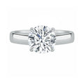 Auriya 14K Gold Round Lab Grown Diamond Cigar Band Engagement Ring 1.00 5.00Ct. Tw. F G Vs